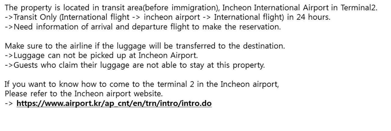 Terminal 2 Transit Hotel Incheon Airport Exteriér fotografie